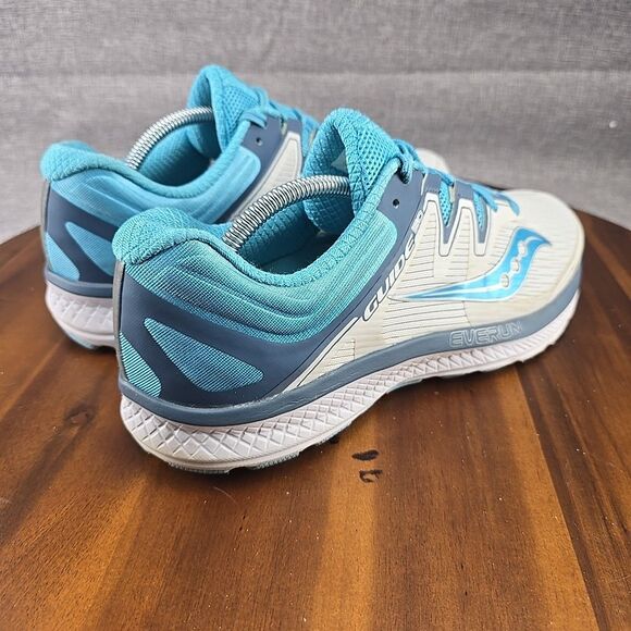 Saucony Guide Iso Athletic Running Sneakders S10415-4 White Blue Womens Size 12 - Picture 10 of 14